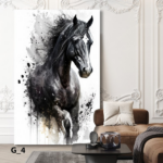 Канвас слика на платно - Black Horse