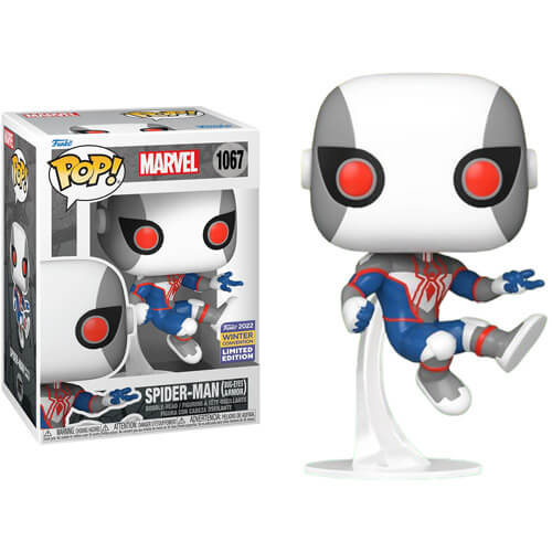 funko-pop-marvel-comics-spider-man-bug-eyes-armor-convention-limited-edition-1067-bobble-head-vinyl-figure-1 Funko Pop! Spider-Man (Bug-Eyes Armor) (2022 Winter Convention Limited Edition) #1067 Bobble-Head - Image 1