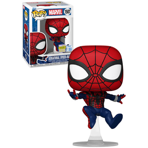 funko-pop-marvel-sensational-spider-man-convention-special-edition-1507-bobble-head-vinyl-figure Funko Pop! Sensational Spider-Man (2025 Summer Convention Limited Edition) #1507 Bobble-Head - Image 1