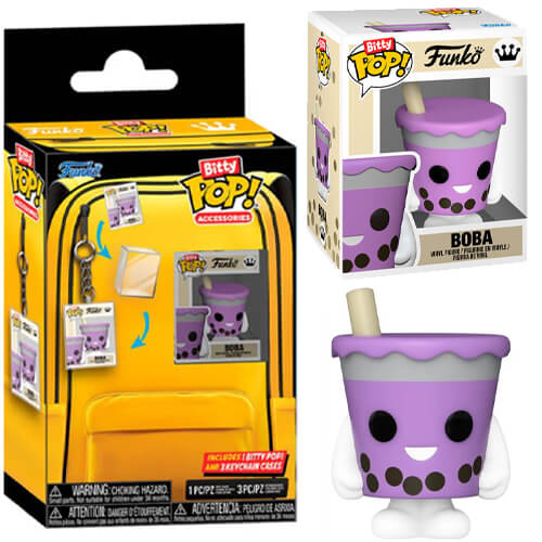 Funko Bitty Pop! Accessories: Boba Keychain Vinyl Figure with 3 Keychain Cases