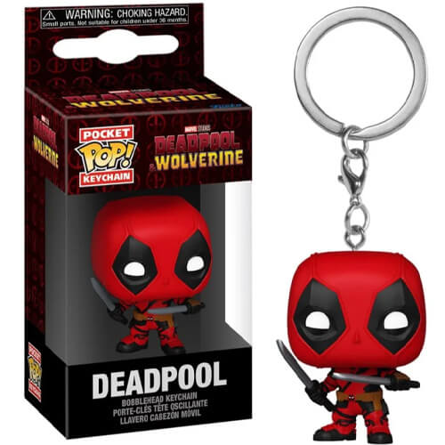 Funko Pocket Pop: Deadpool & Wolverine – Deadpool Bobble Head Keychain