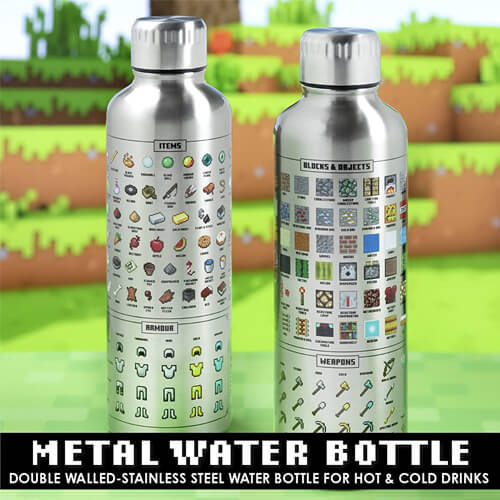 Paladone Minecraft Metal Water Bottle