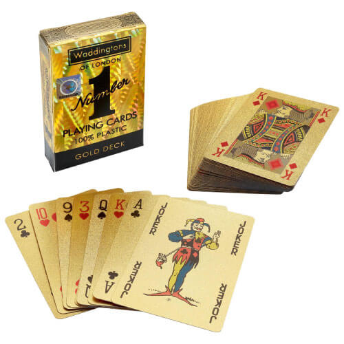 Waddingtons Number 1 – Black and Gold Playing Cards