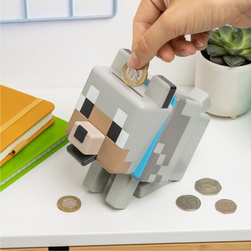 Paladone Minecraft – Wolf Shaped Money Box