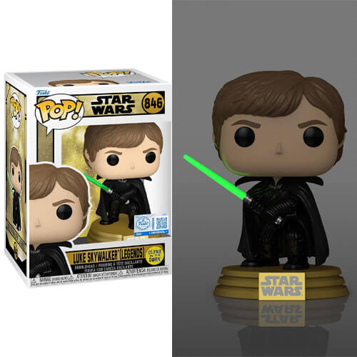 Funko Pop! Star Wars – Luke Skywalker (Legends) (Glows in The Dark) #846 (Special Edition) Bobble-Head