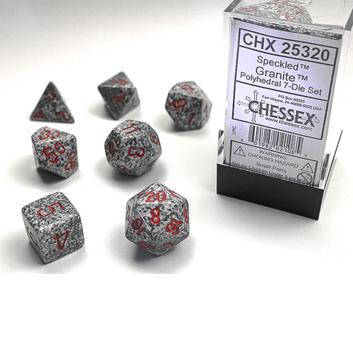 Chessex Dice Granite Speckled Set of 7 (25320)