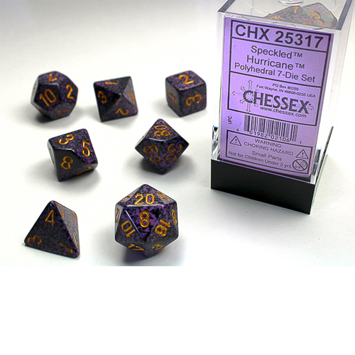 Chessex Dice Hurricane Speckled Set of 7 (25317)