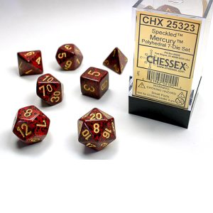 Chessex Dice Mercury Speckled Set of 7 (25323)