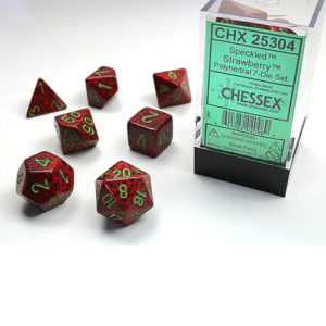 Chessex Dice Strawberry Speckled Set of 7 (25304)