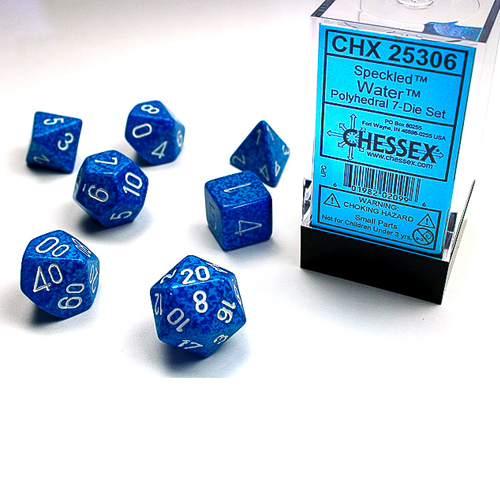 Chessex Dice Water Speckled Set of 7 (25306)