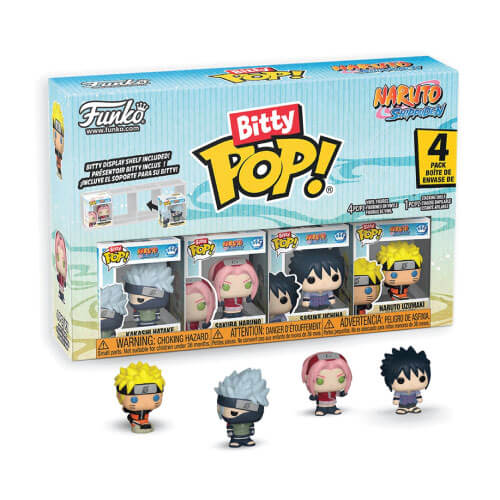 Funko Bitty Pop! 4-Pack: Naruto Shippuden – Kakashi Hatake, Sakura Haruno, Sasuke Uchiha,