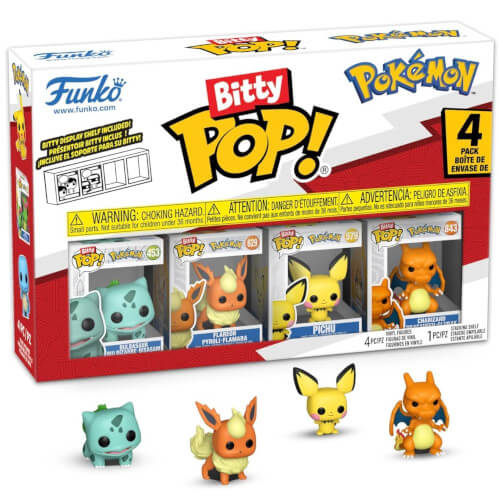 Funko Bitty Pop! 4-Pack Pokemon – Bulbasaur, Flareon, Pichu, Charizard