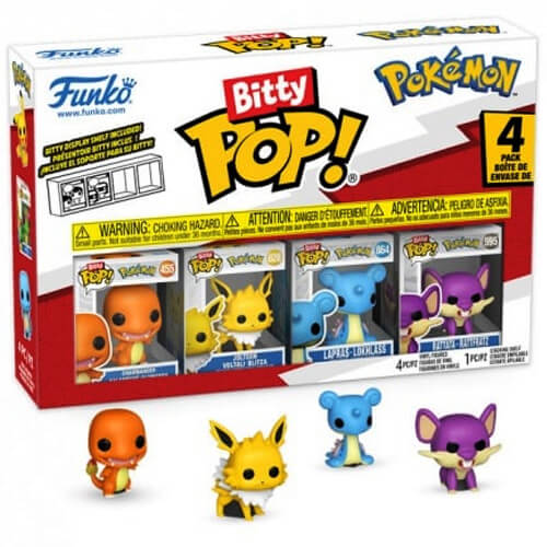 Funko Bitty Pop! 4-Pack Pokemon Charmander Jolteon Larpas Rattata