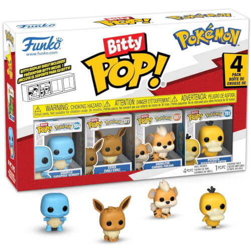 Funko Bitty Pop! 4-Pack Pokemon – Squirtle, Eevee, Growlith, Psyduck