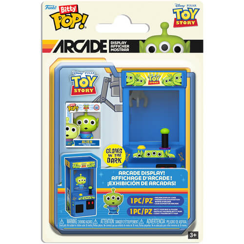 Funko Bitty Pop! Arcade Toy Story Alien Glows in The Dark Display Case
