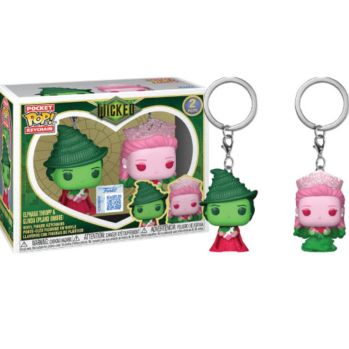 Funko Pocket Pop! 2-Pack: Wicked – Glinda & Elphaba (Ombre) Keychains
