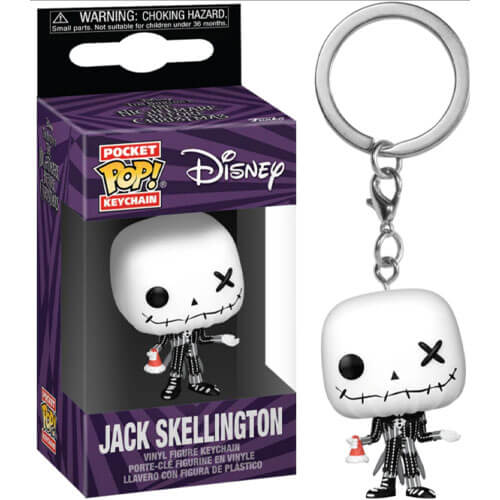 Funko Pocket Pop! Disney: The Nightmare Before Christmas (Patchwork) – Jack Skellington Vinyl Figure Keychain