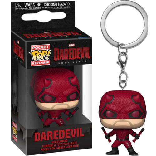 Funko Pocket Pop! Marvel: Daredevil Born Again – Daredevil Bobble-Head Vinyl Figure Keychain