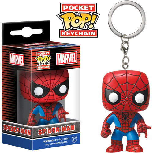 Funko Pocket Pop!: Marvel – Spider-Man Bobble Head Vinyl Figure Keychain