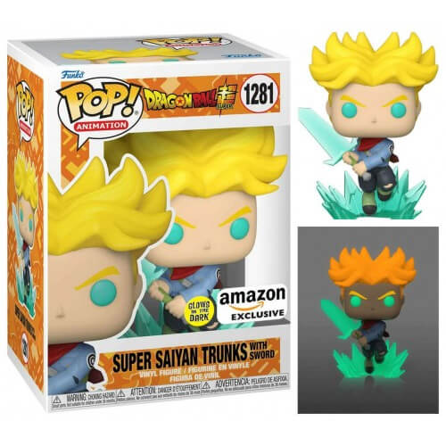Funko Pop! Dragon Ball Super Super Saiyan Trunks with Sword (Glows in the Dark) (Amazon