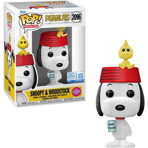 Funko Pop! Peanuts – Snoopy with Woodstock (Flocked) (Special Edition) #2096