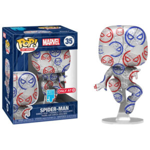 Funko POP! Art Series: Marvel Patriotic Age – Spider-Man (with Plastic Case) (Special Edition) #35 Bobble-Head