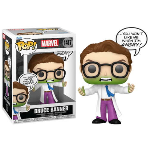 Funko Pop! Comics: Marvel – Bruce Banner (Don’t Make Me Angry) #1417 Bobble-Head