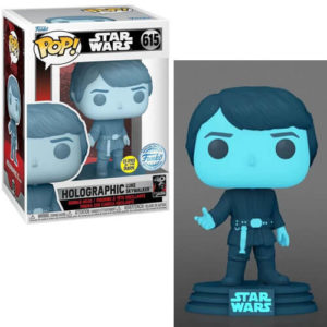 Funko Pop! Star Wars: Return of the Jedi 40th – Holographic Luke Skywalker (Glows in the Dark) (Special Edition) #615 Bobble-Head