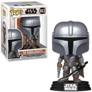 Funko Pop! Star Wars: The Mandalorian – The Mandalorian with Darksaber #663 Bobble-Head