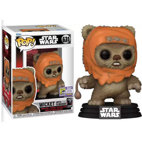 Funko Pop! Star Wars – Wicket with Slingshot (2023 Summer Convention Limited Edition) #631 Bobble-Head