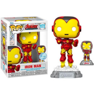 Funko Pop! Avengers Beyond Earth’s Mightiest Comic – Iron Man (with Pin) (Special Edition) #1172 Bobble-Head