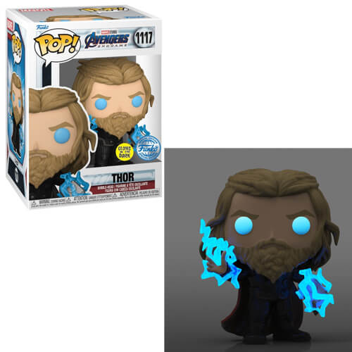 Funko Pop! Marvel Avengers Endgame – Thor with Thunder (Glows in the Dark) (Special Edition) #1117 Bobble-Head Funko Pop! Marvel Avengers Endgame – Thor with Thunder (Glows in the Dark) (Special Edition) #1117 Bobble-Head