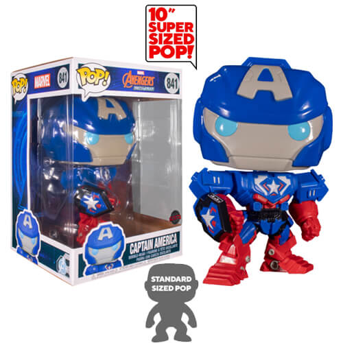 Funko POP! Marvel Avengers MechStrike – Captain America (Special Edition) (25cm) #841 Bobble-Head