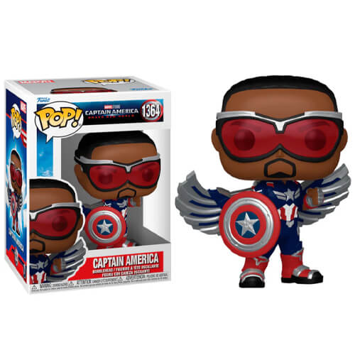 Funko Pop! Marvel: Captain America Brave New World – Captain America #1364 Bobble-Head