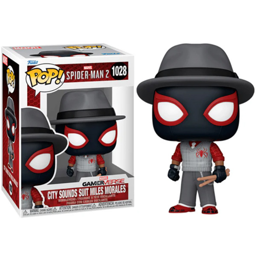 Funko Pop! Spider Man 2 Game Verse – City Sounds Suit Miles Morales #1028 Bobble-Head