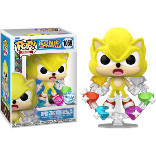 Funko Pop! Sonic the Hedgehog – Super Sonic with Emeralds (Flocked) (Special Edition)