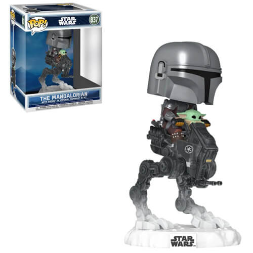 Funko Pop!: Star Wars – The Mandalorian with Grogu in Imperial Remnant AT-RT #837 Bobble-Head