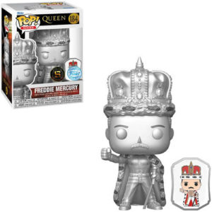 Funko Pop! Queen – Freddie Mercury King (Platinum) with Pin (Special Edition) #184