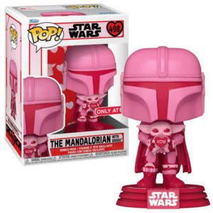 Funko Pop! Star Wars Valentines S2 – The Mandalorian with Grogu (Special Edition) #498 Bobble-Head