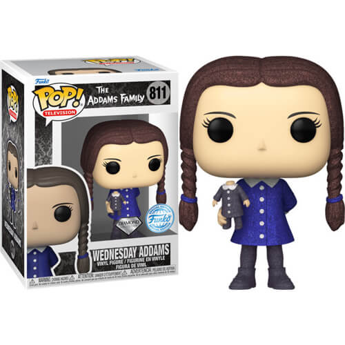 Funko Pop! The Addams Family – Wednesday Addams (Diamond Glitter) (Black) (Special Edition) #811 Funko Pop! The Addams Family – Wednesday Addams (Diamond Glitter) (Black) (Special Edition) #811
