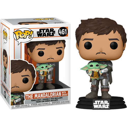 Funko POP! Star Wars – The Mandalorian with Grogu #461 Bobble-Head