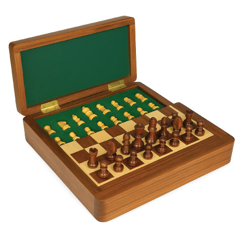 Magnetic Folding Lacquer Finish Chess