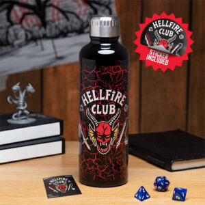 Paladone Stranger Things: Hellfire Club – Metal Water Bottle