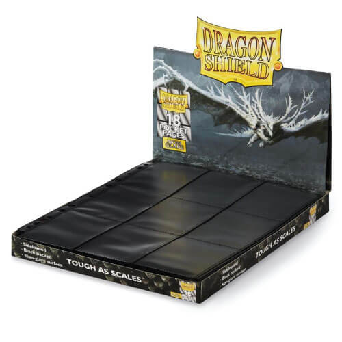 Portfolio Dragon Shield 18-Pocket Non Glare Collectors Black Portfolio Dragon Shield 18-Pocket Non Glare Collectors Black