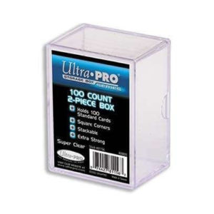 Ultra Pro 2-Piece 100 Count Clear Card Storage Box